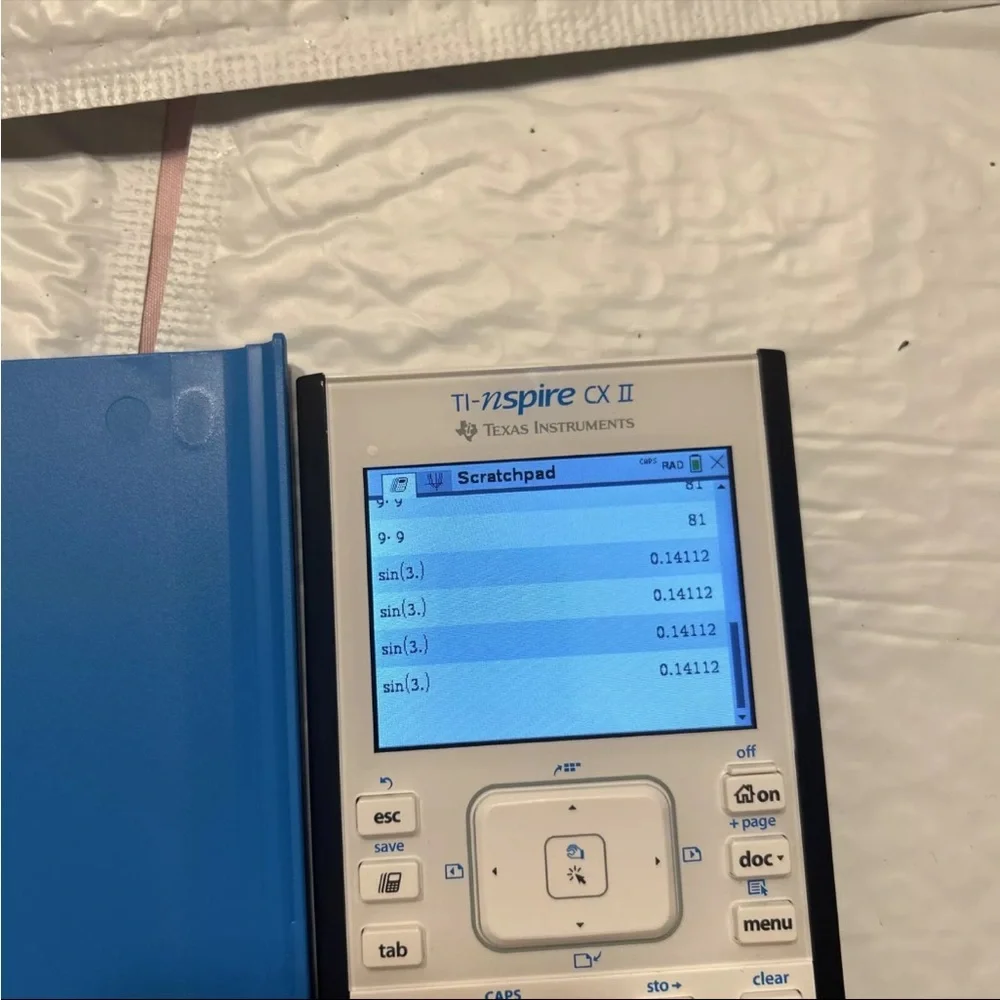 Texas Instruments TI Nspire CX II Graphing Calculator with charger USB cable